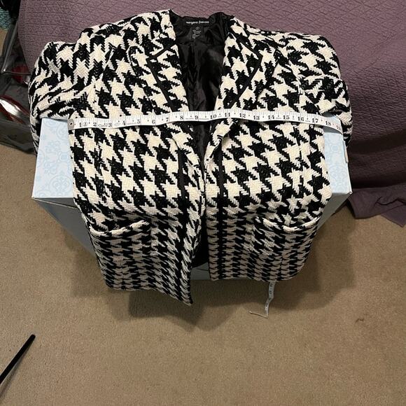 Wool Blend Houndstooth Vintage Classic Timeless Capsule Luxury Coat 6 - Picture 12 of 16